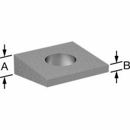 BSC PREFERRED Hot-Dipped Galvanized Iron Leveling Washer for I-Beams 1/4 Screw Size 0.312 ID, 25PK 91152A029